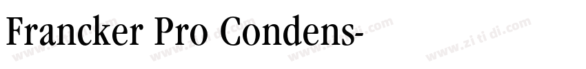 Francker Pro Condens字体转换